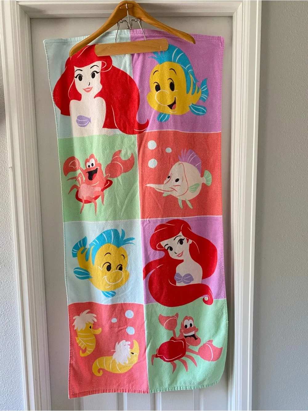 Disney Ariel and Flounder The Little Mermaid Beach Towel